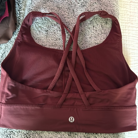 Lululemon maroon sports bra size 10 - Picture 2 of 2